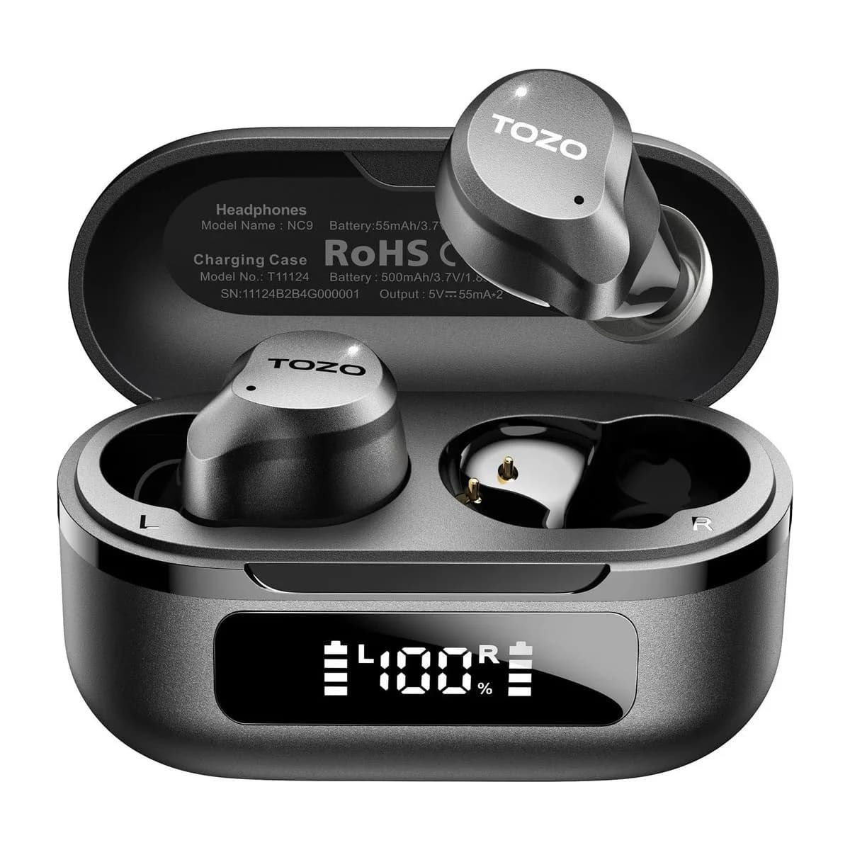 TOZO New NC9 Hybrid Active Noise Cancelling Wireless Earbuds
