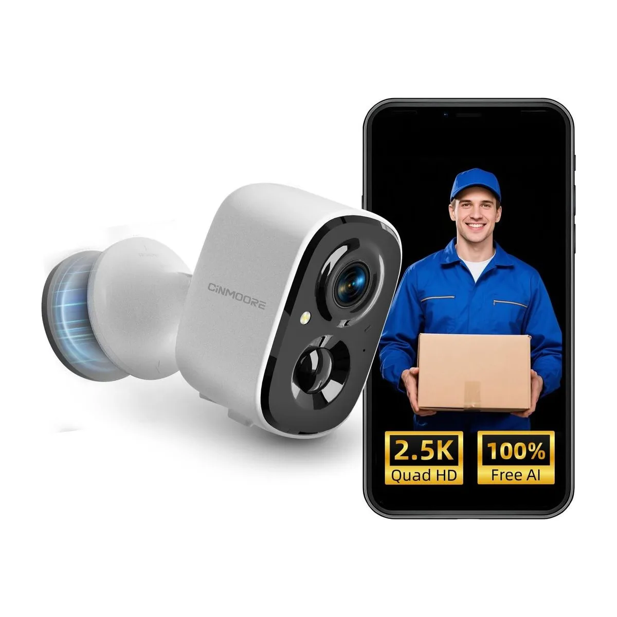 2.5K Wireless Home Security Cameras Outdoor WiFi