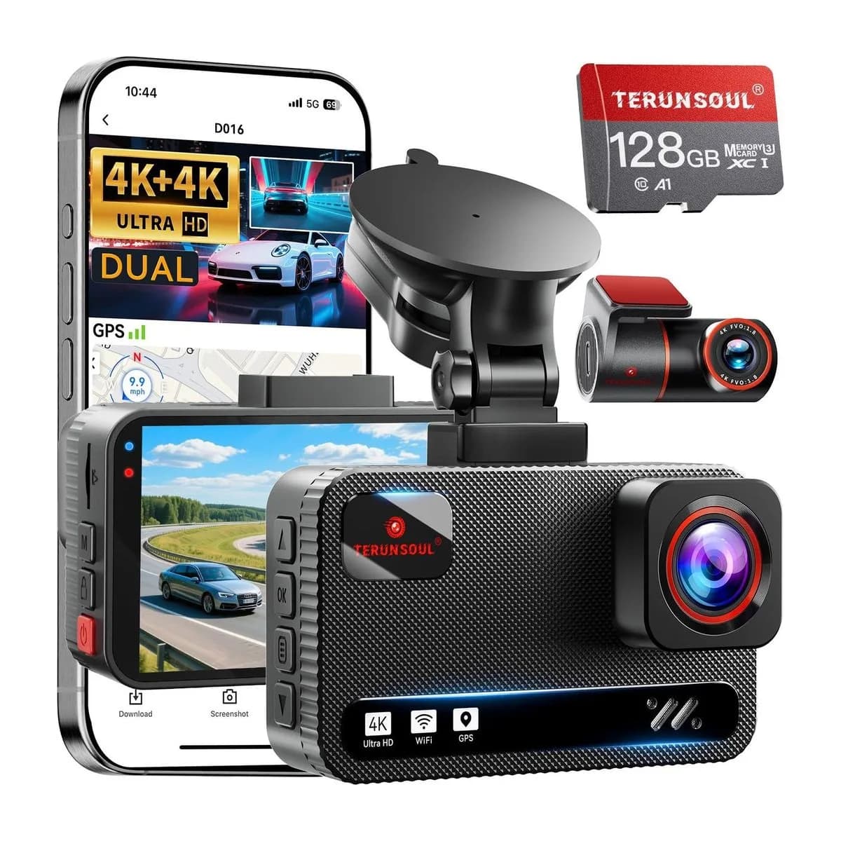 4K+4K Dash Cam Front and Rear